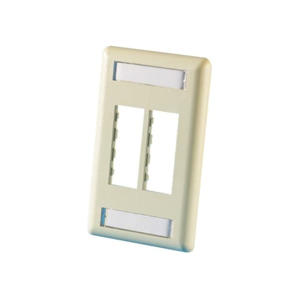 Ortronics 4-PORT FLUSH MOUNT UNLOADED, SINGLEGANG TRACJACK, ELECTRICAL IVORY 40300546-13 - main