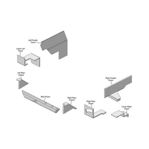 K&M Mfg Lower Cab Kit for John Deere 55 Utility Series Tractors Multi-Brown Vinyl 4205 - main