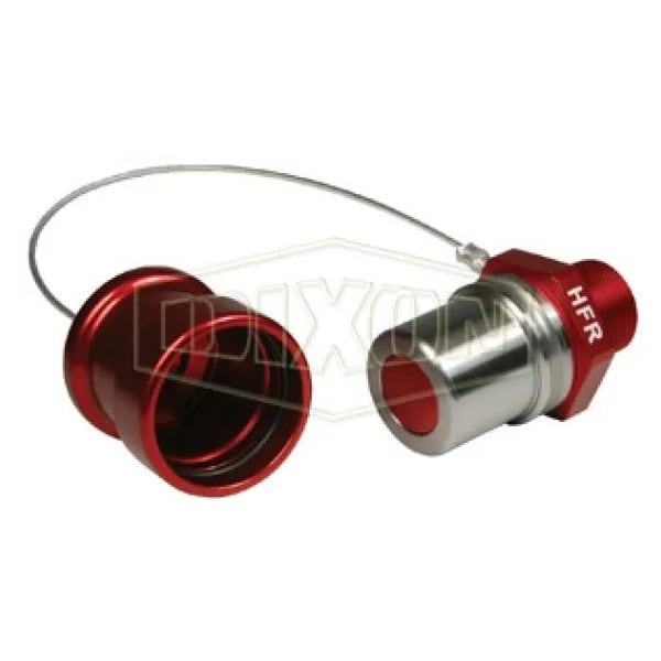 Dixon FloMAX High Flow Dry Disconnect Receiver with Cap, Adapter, Quick Disconnect Coupler x FNPT, Aluminu HFR-C1 - main