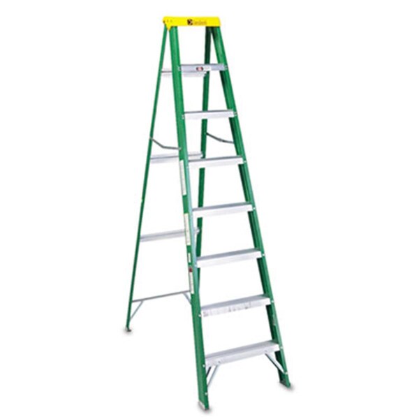 Tinkertools FS40-08 No. 592 Eight-Foot Folding Fiberglass Step Ladder Green-Black TI2770241 - main