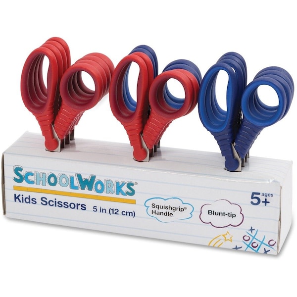 Fiskars Schoolworks 5 Kids Scissors Classpack, Assorted, 12PK FSK1535201004 - main