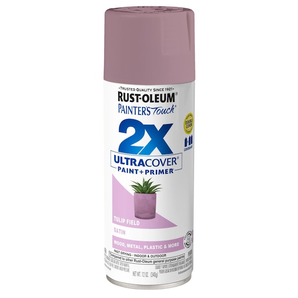 Rust-Oleum 2X Ultra Cover Spray Paint, Tulip Field, Satin, 12 oz 389909 - main