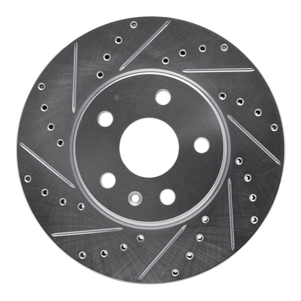 Dynamic Friction Co DFC Brake Rotor - Drilled and Slotted - Silver 631-46025L - main