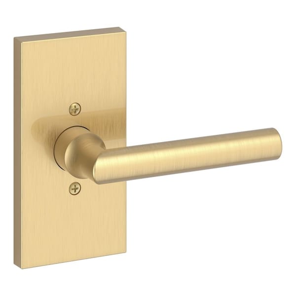Baldwin Half Dummy Tube Lever and Contemporary 5in Rose Lifetime Satin Brass Finish HDTUBCFR044 - main
