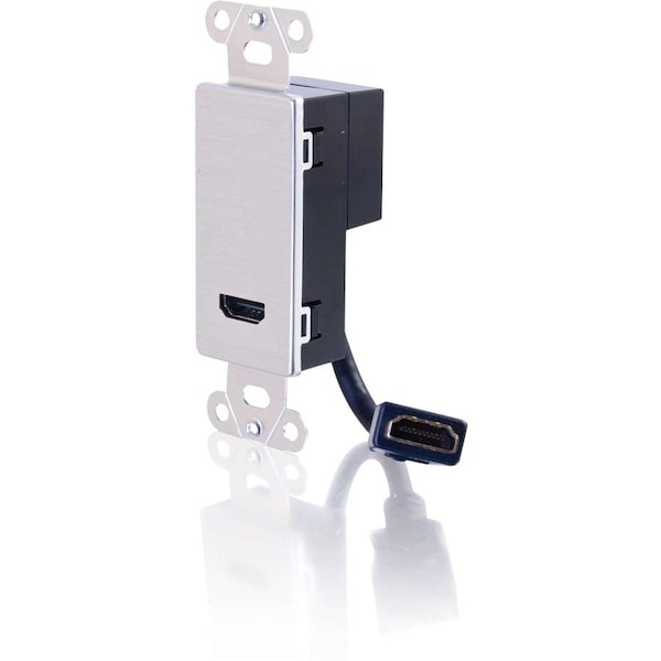 C2G HDMI Pass Through Decorative Wall Plate - Aluminum - Aluminum - 2 x HDMI Port(s) 41042 - main