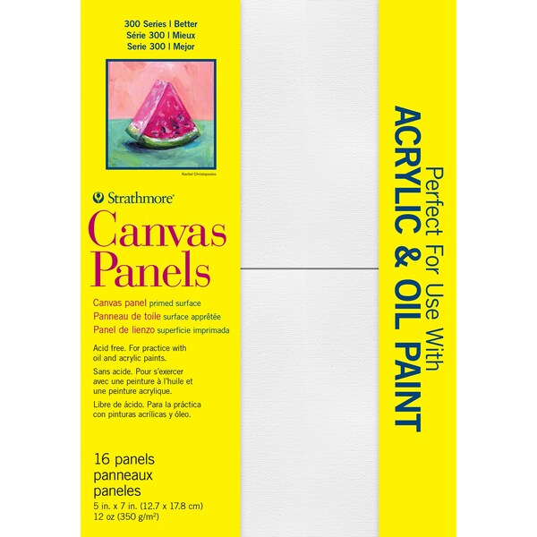 Strathmore 300 Series Canvas Panels, 5x7 inch, 16PK P311-05 - main