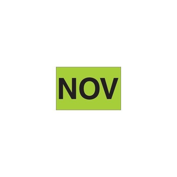 Bubblefast 2 x 3'' - ''NOV'' Fluorescent Green Months of the Year Labels BFDL6883 - main