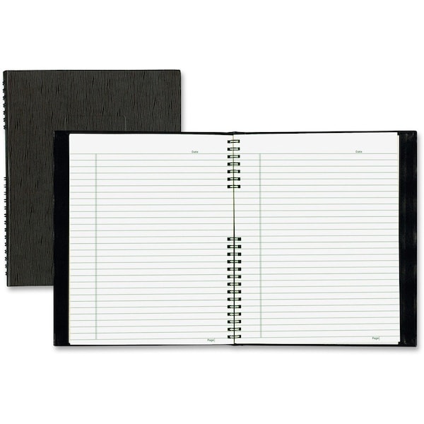Rediform Blueline Exec Wirebound Notebook, 8-1/2" x 11", Black Cover, 100 Sheets/Pad A10200EBLK - main