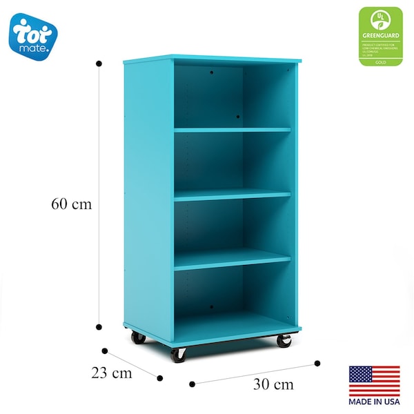 Tot Mate Mobile Wood Cabinet, Ocean, 30 in W x 30 in L x 60 in H x 23 in D TMM511A.M0060 - main