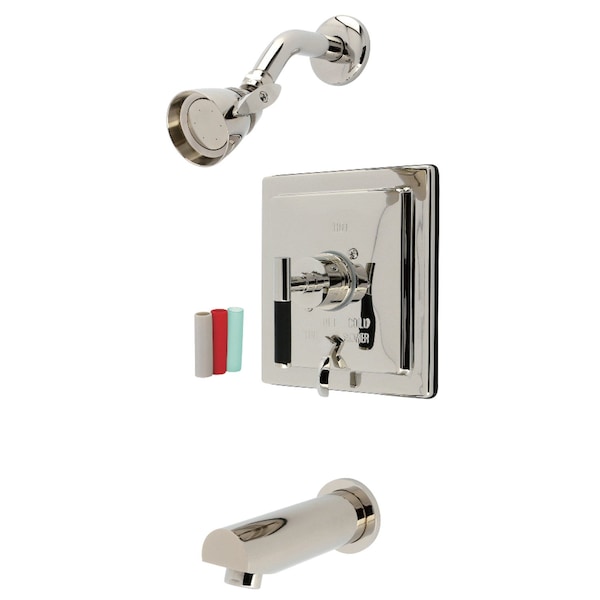 Kingston Brass Single-Handle Pressure Balanced Tub and Shower Faucet, Polished Nickel KB86560CKL - main