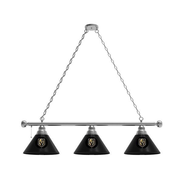 Holland Bar Stool Co Vegas Golden Knights 3 Shade Billiard Light, Chrome Fixture BL3CHLVGdKn - main