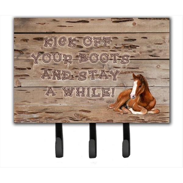 Carolines Treasures Kick Off Your Boots And Stay A While Leash Or Key Holder SB3064TH68 - main