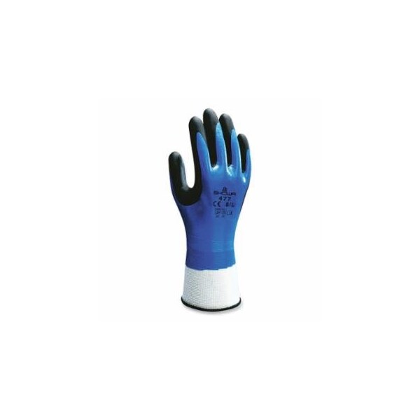 Showa 477 Cold-Resistant Gloves, 11 in L, X-Large, Blue/ Black, 6PK 845-477XL-09 - main