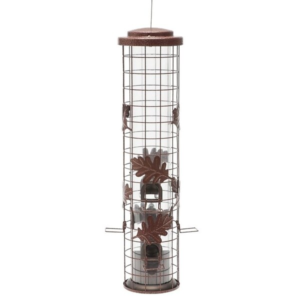 Perky-Pet SquirrelBeGone SBG100 Wild Bird Feeder, 26 in H, Cylinder, 134 lb, Metal, Red, PowderCoated SBG101 - main