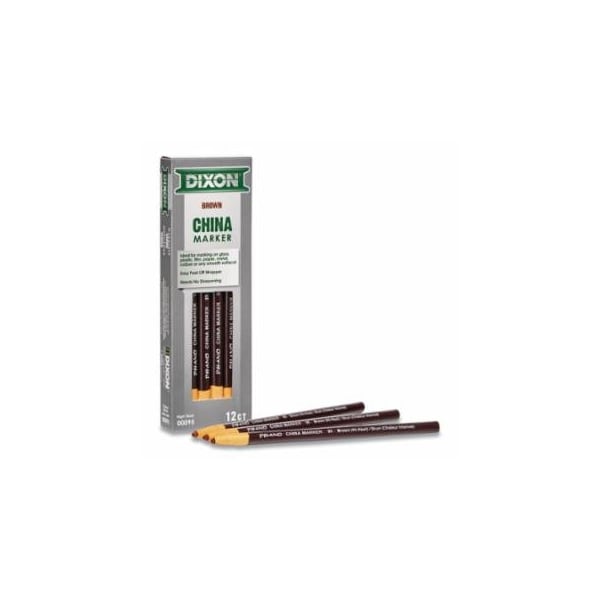 Dixon Ticonderoga Phano China Marker, 95 Brown, High-Heat, 12 EA/PK, 12PK 464-00095 - main