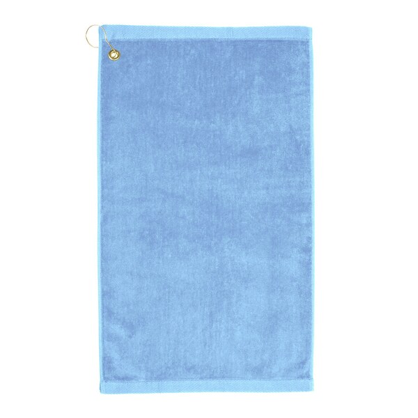 Towelsoft Premium 16 inch x 26 inch Velour Golf Towel with Corner Hook &Grommet Placement-Light Blue Golf-GV1201CL-LGHTBLU - main