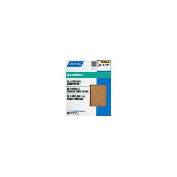 Norton Sanding Sheet, 9 in L, 11 in W, 440, 320, 220 Grit, Aluminum Oxide Abrasive Gray, 5PK 07660748110 - main