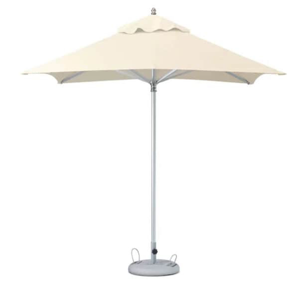 Homeroots 8ft Ecru Polyester Square Market Patio Umbrella 491959 - main