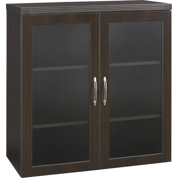 Mayline Glass Display Cabinet, Aberdeen, Mocha AGDCLDC - main