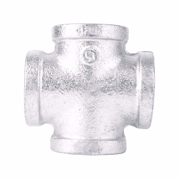 B & K 3/4 in. FIP each X 3/4 in. D FIP 3/4 in. D FIP Galvanized Malleable Iron Cross 501795 - main