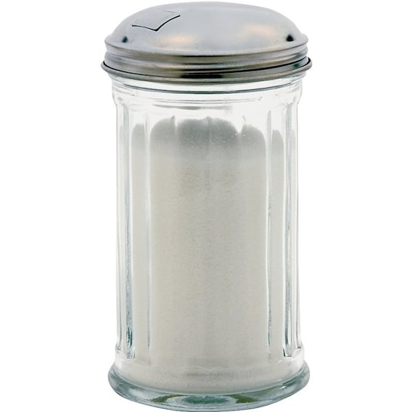 Oneida Sugar Dispenser, 12 oz Capacity, Glass/Stainless Steel, Clear 97286 - main