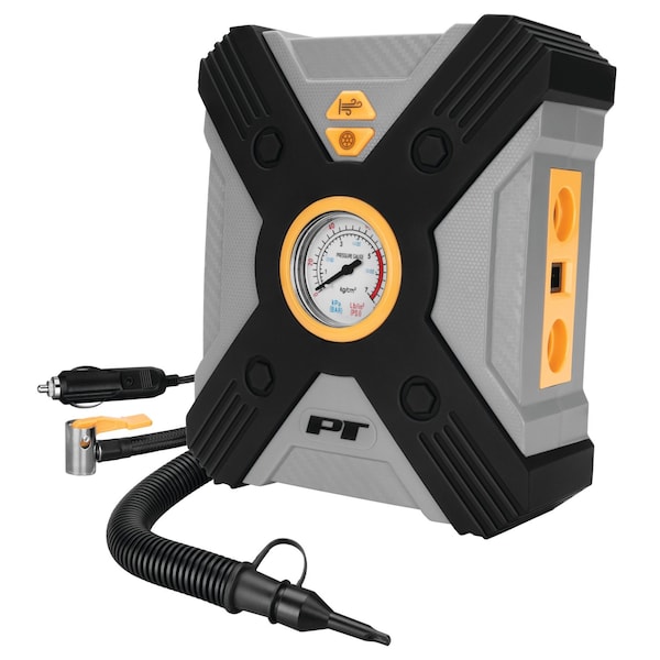 Performance Tool 12V Raft Tire Inflator, 12V Air Compressor, High Pressure, LED Light W7903 - main