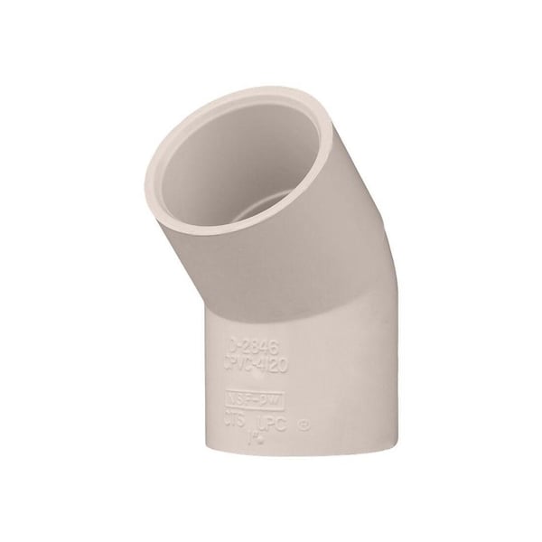 Charlotte Pipe And Foundry 1 In. Slip x Slip 45 Deg. CPVC Elbow 1/8 Bend CTS023091000 - main