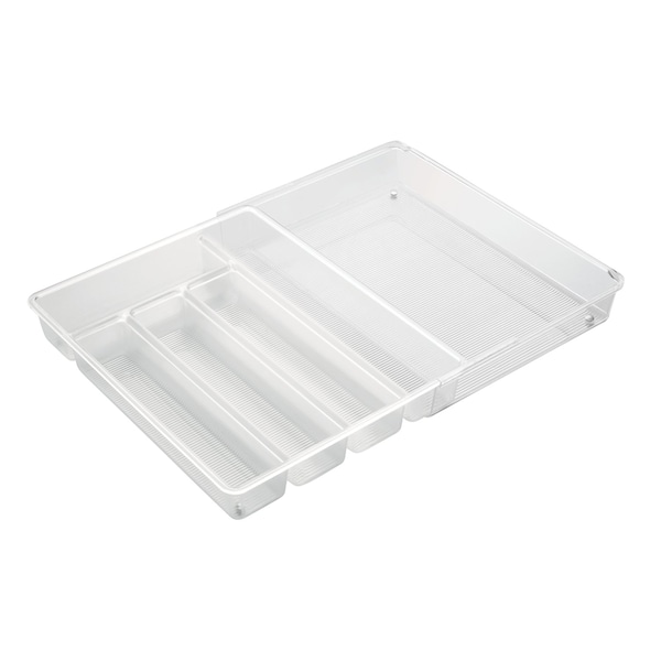 Idesign iDesign Linus Clear Cutlery Organizer 2.25 in. H X 14.25 in. W X 11.25 in. D 70032 - main