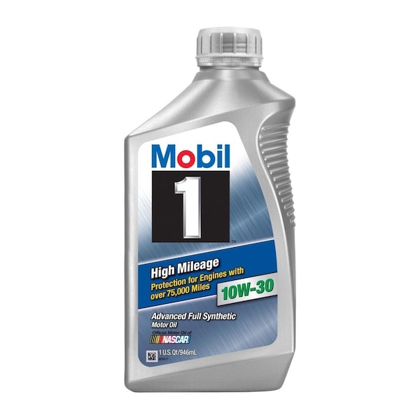 Mobil 1 103535 10W-30 High Mileage Oil Bottles, 1 qt. - Case of 6, 6PK MOB103535 - main