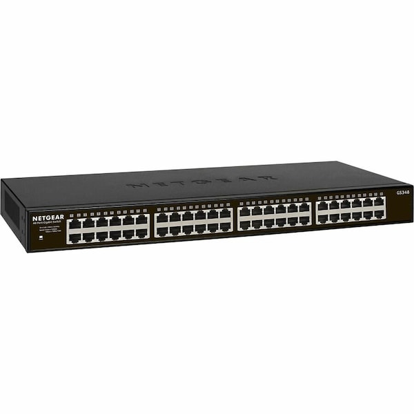 Netgear 48-PORT GIGABIT ETHERNET RACKMOUNT UNMANAGED SWITCH GS348-100NAS - main