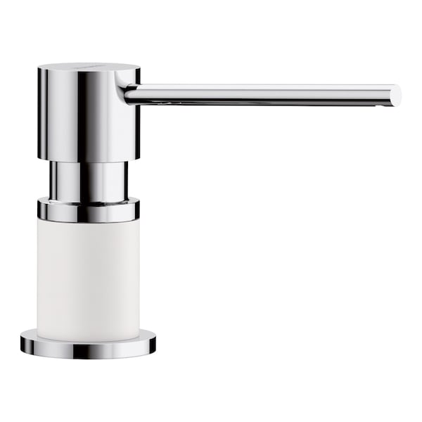 Blanco Lato Soap Dispenser, White/Chrome Dual Finish 402307 - main