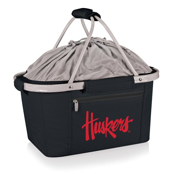 Picnic Time Family Of Brands NCAA Nebraska Cornhuskers Metro Shopping Basket - Insulated Picnic Basket 645-00-175-404-0 - main