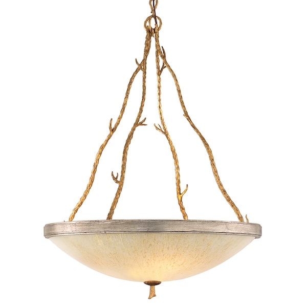 Corbett Lighting Parc Royale 5 Light Chandelier 29.5 In. Gold And Silver Leaf 66-44 - main