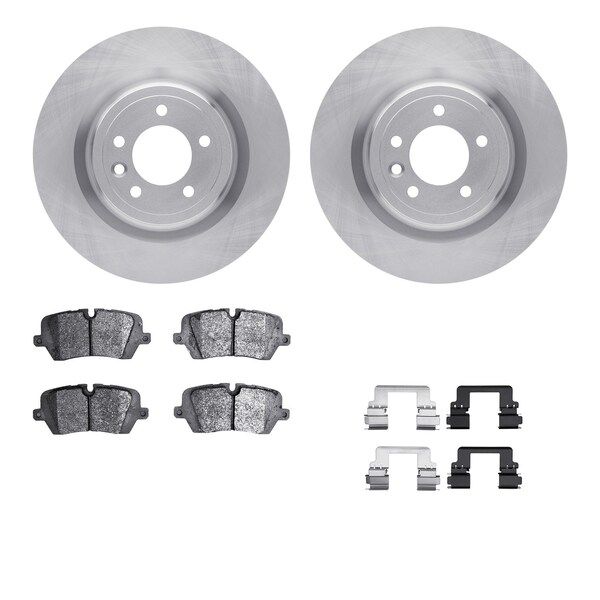 Dynamic Friction Co DFC Rotors with EURO 5000 Ceramic Brake Pads includes Hardware 6612-11103 - main