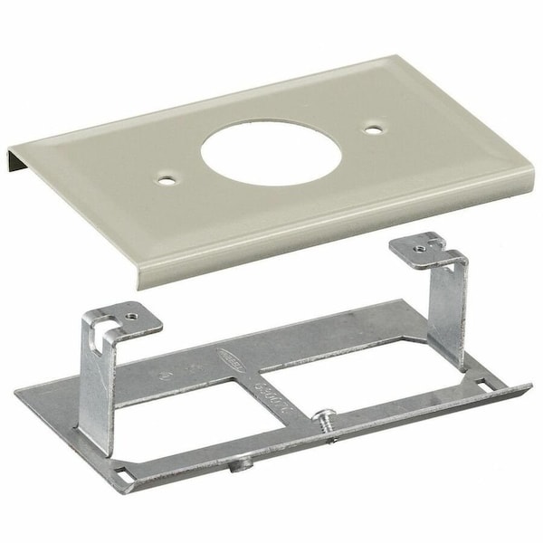 Hubbell Wiring Device-Kellems Single Receptacle Cover, Ivory HBL3027AEIV - main