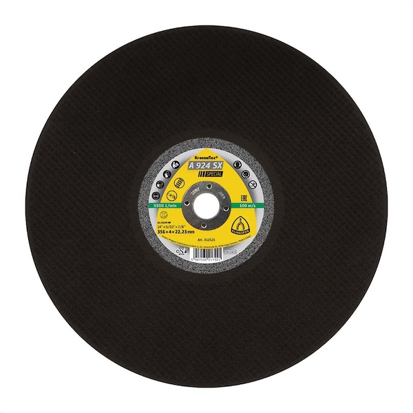 Klingspor Gas Powered Saw Cut-off Wheel A 924 SX, 14 x 5/32 x 1", 10PK A924SX3504.025F - main
