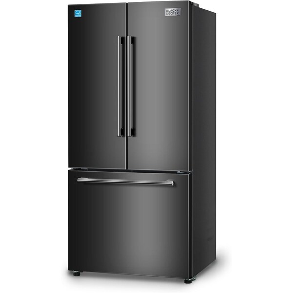 Black&Decker 18.0 French Door Refrigerator with handle and Ice maker - Black BRF1800GIMB - main