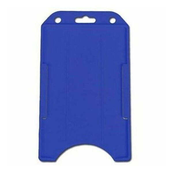 Brady BADGE HOLDER, BLUE, VERTICAL, SEMI-RIGID, CARD HOLDER W/SLOT AND CHAIN, W/4TH SIDE RAIL 1840-8162 - main