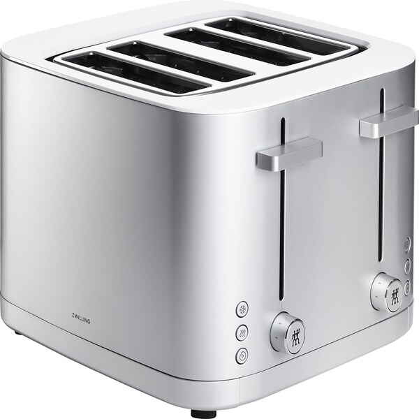 Zwilling Enfinigy 4-Slice Toaster, Extra Wide 1.5in Slots for Bagels and Toast, Silver 1016129 - main