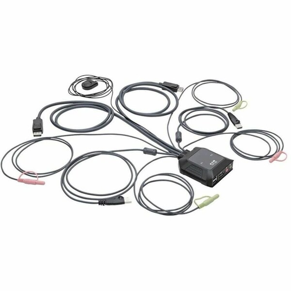 Tripp Lite 2-PORT DISPLAYPORT/USB KVM SWITCH WITH AUDIO/VIDEO, BUILT-IN CABLES, USB PERIPHE B032-DPUA2 - main
