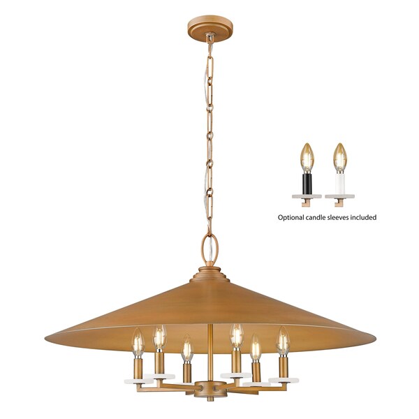 Z-Lite Rialto 6 Light Pendant, Signature Gold/Signature Gold, 32 In W x 16.5 In H 1953-32SGD - main