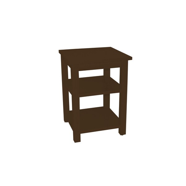 Homeroots 28" Dark Brown Solid Wood Nightstand 548317 - main