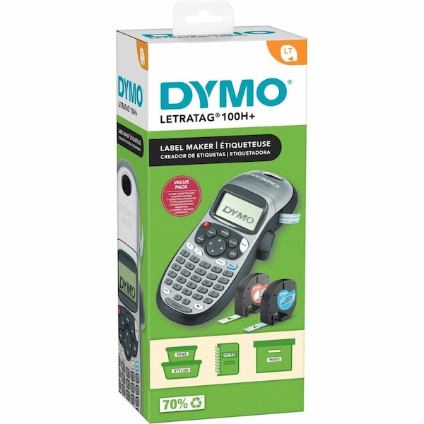 Dymo LetraTag 100H Label Maker, 2 Lines, 3.1 x 2.6 x 8.3 2174535 - main