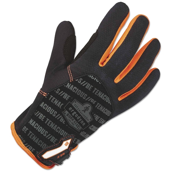 Ergodyne Mechanics Gloves, Synthetic Leather Palm, L, Black 17174 - main