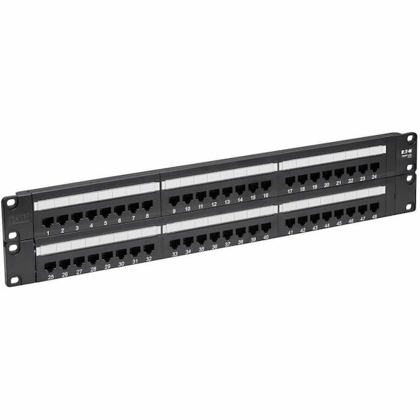 Eaton Tripp Lite Series 48-Port Cat6 Patch Panel - UTP, 110 Punch Down, RJ45, 2U, TAA N252-048 - main
