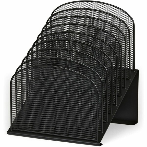 Safco Desktop Separator, Black, Steel, 11 3/4 in W, 10 3/4 in L, 14 in H, 8 Number of Compartments 3258BL - main