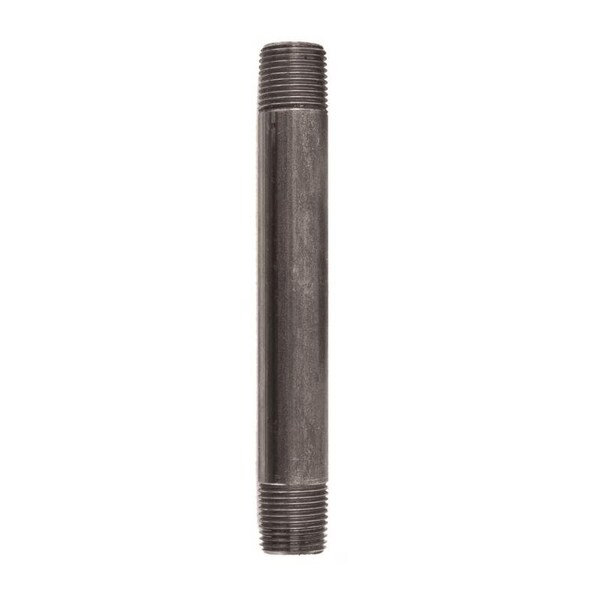 Stz Industries 1/2 in. MIP each X 1/2 in. D MIP Black Steel 6 in. L Nipple 300UP12X6 - main