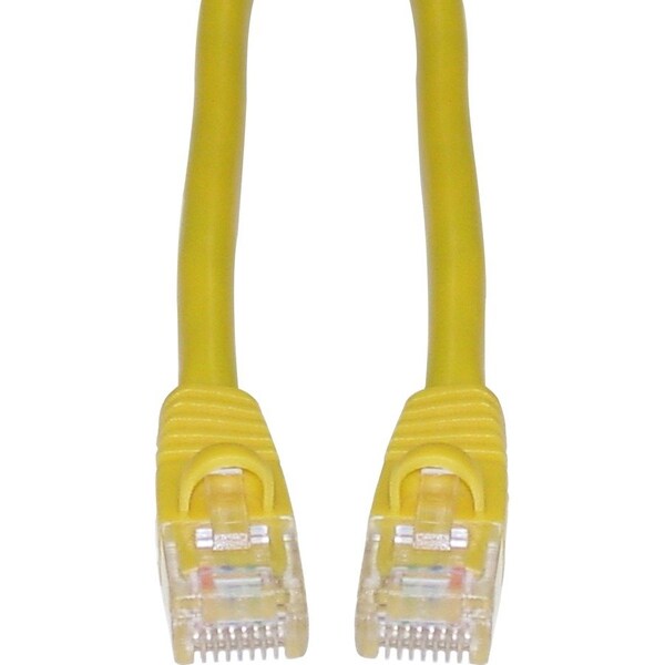 Cable Wholesale Cat6 Yellow Copper Ethernet Patch Cable, Snagless/Molded Boot, POE Compliant, 75 foot 10X8-08175 - main