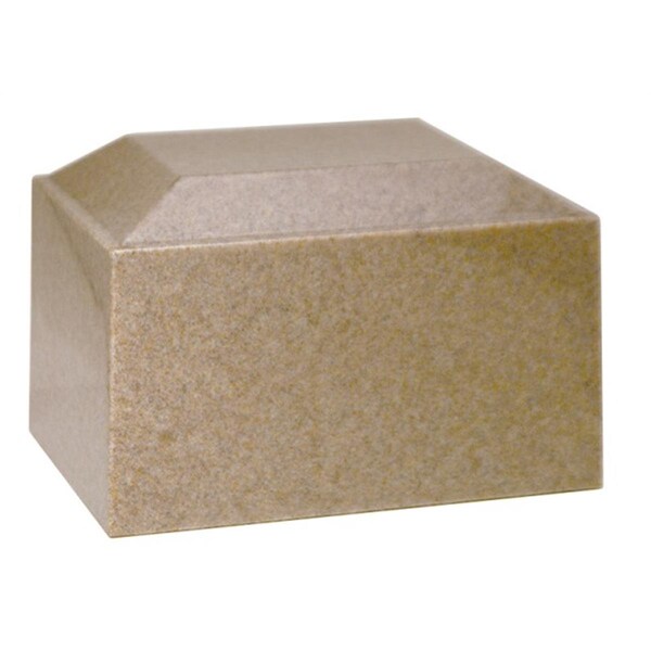 Fasttrack2Fitness Cultured Granite Cremation Aztec Adult Urn, Whole Wheat FA2001536 - main