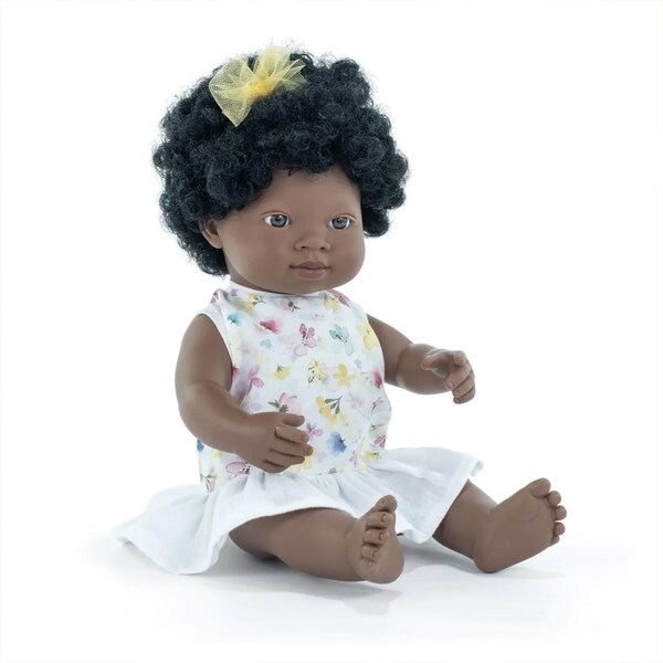 Miniland My Friends & Me Baby Doll, African Girl, 15'' 33207 - main